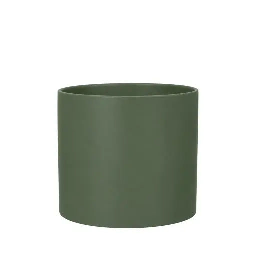 [67216] Pearce pot round matte dark green - 9x8.5"