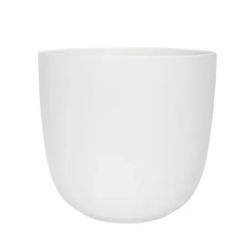 [67221] Estie pot round matte white- 11x9.75" 