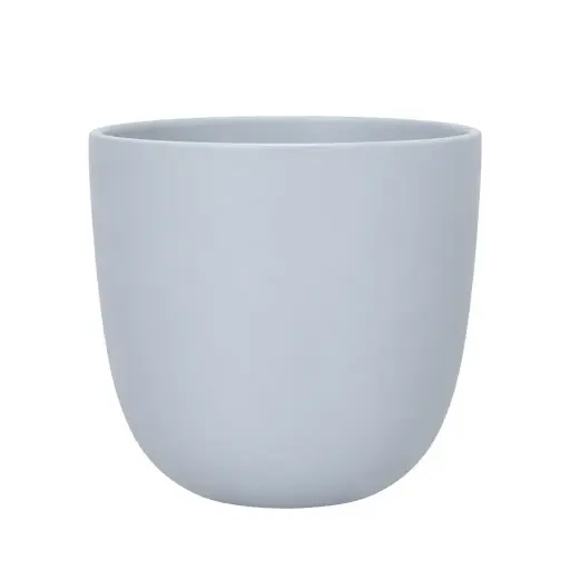 [67229] Estie pot round matte blue- 11x9.75" 