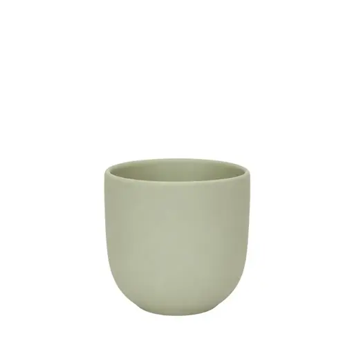 [67231] Estie pot round matte green - 6.75x6.25"