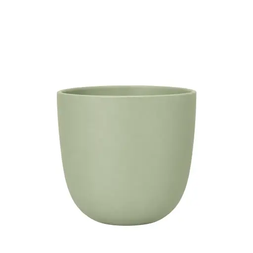 [67232] Estie pot round matte green - 8.75x8"