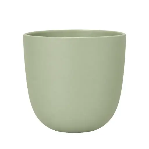 [67233] Estie pot round matte green- 11x9.75" 