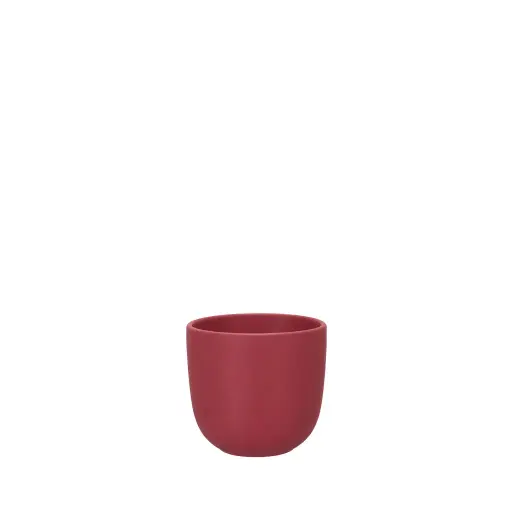 [67247] Estie pot round matte burgundy - 4.75x4.25"