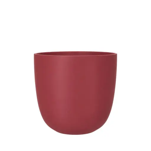 [67249] Estie pot round matte burgundy - 8.75x8"