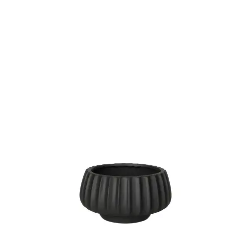 [67251] Posy bowl round black - 7x4.25"