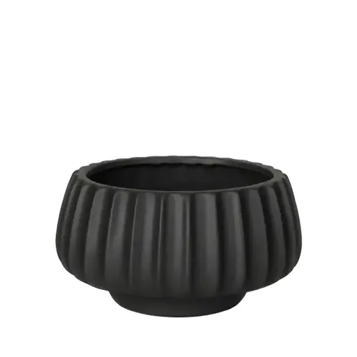 [67252] Posy bowl round black - 13.75x6.5"